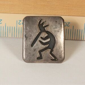Source Unknown Silver pin with Tribal Motif